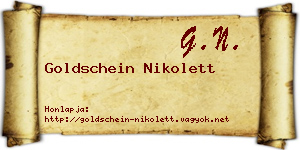Goldschein Nikolett névjegykártya